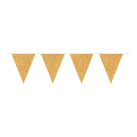 Flagbanner Glitter Guld