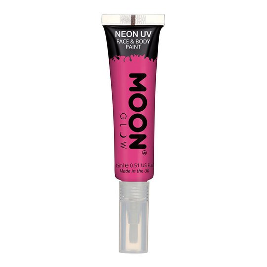 Moon Creations UV Neon Ansikts- & Kroppsfärg med Applikator - Rosa