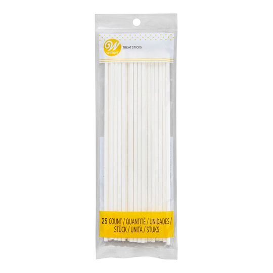 Vita Pinnar till Cake Pops - 25-pack, 20 cm