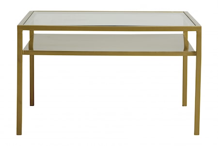 Etne Soffbord Golden M Klar Glas
