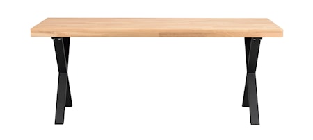 Brooklyn Matbord Ek/X-ben Svart Metall 170x95 cm