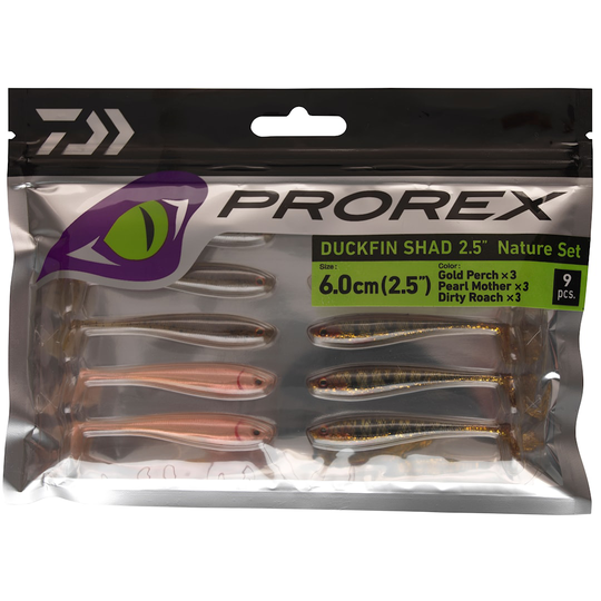 Daiwa Prorex Duckfin Shad 2,5" jiggsortiment 9st/pkt