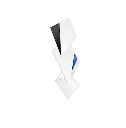 Bellatrix Spegel Silver/Cobalt/Vit/Svart