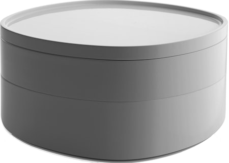 Birillo Badrumsfövaring med lock 18 cm Vit