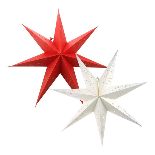 Adventsstjärna för Glödlampa - Röd