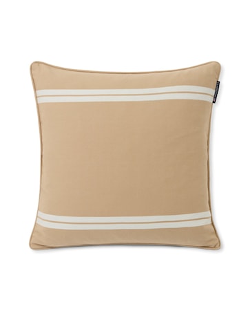 Side Striped Kuddfodral 50x50 cm Beige/Vit