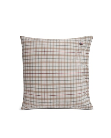 Checked Cotton Örngott Poplin 65x65 Vit