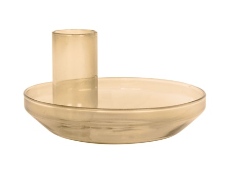 Tub Ljusstake Glas Beige