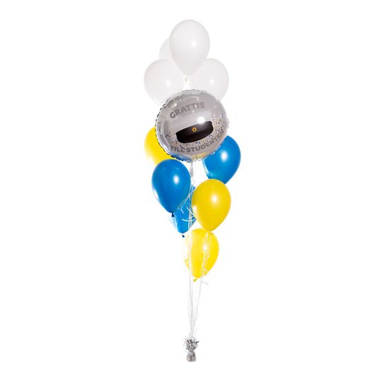 Ballongbukett Grattis till Studenten