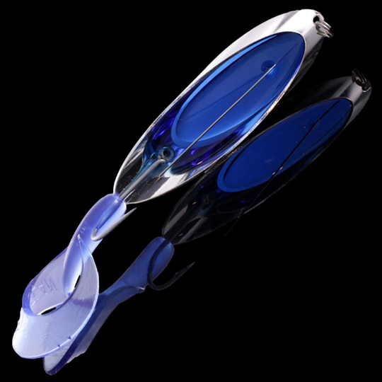 Norolan Pike Spoon JigTail 32 g skeddrag Silver/Blue