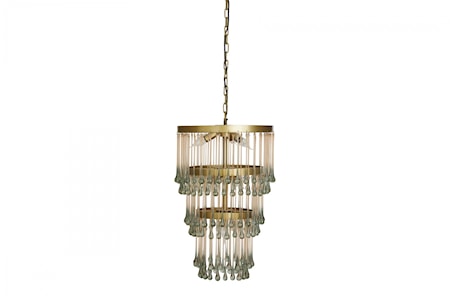 Charis Chandelier Glas Drops Golden