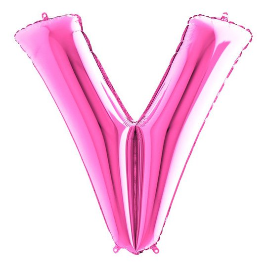 Bokstavsballong Rosa - Bokstav V