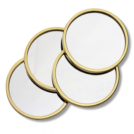 Moon Glasunderlägg Mässing 4-pack