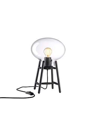 U4 Hiti Bordslampa 40 cm Svart/Klarglas/Svart sladd