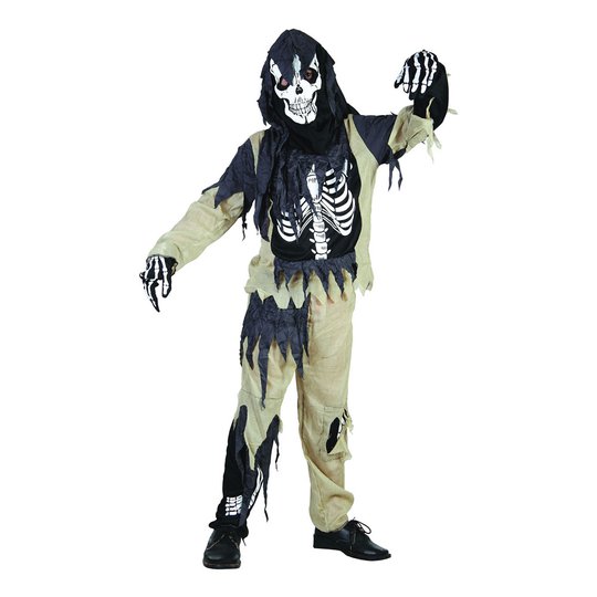 Skelett Zombie Barn Budget Maskeraddräkt - Small