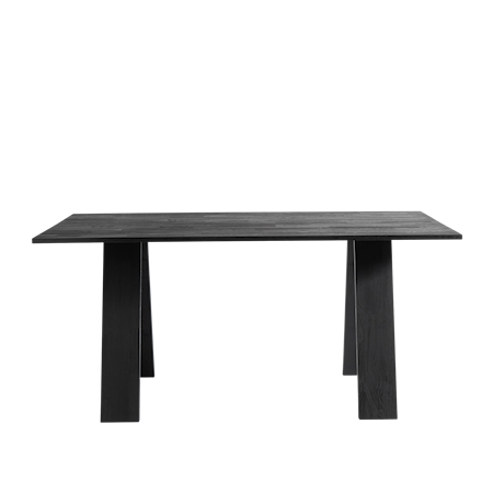 Angle Matbord 160cm Svartbetsad