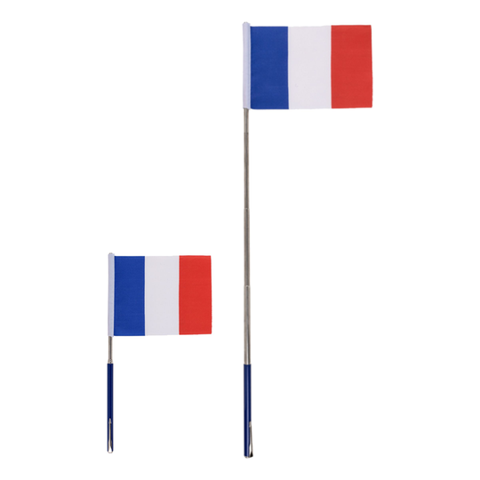 Teleskopisk Flagga Franrike - 51 cm