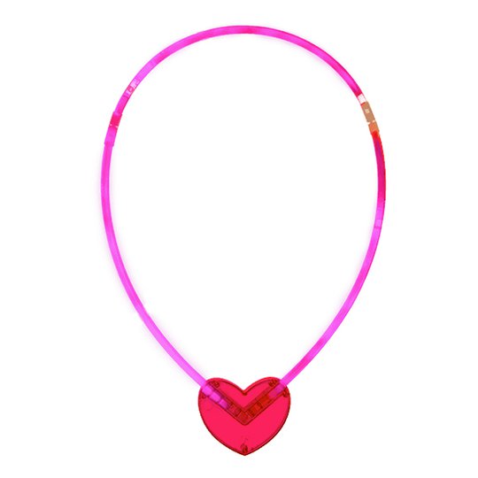 Självlysande Halsband Hjärta - 25 cm