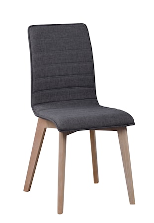 Gracy stol tyg mörkgrå/vitpigmenterad ek