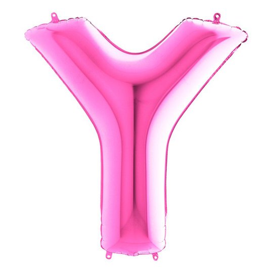 Bokstavsballong Rosa - Bokstav Y