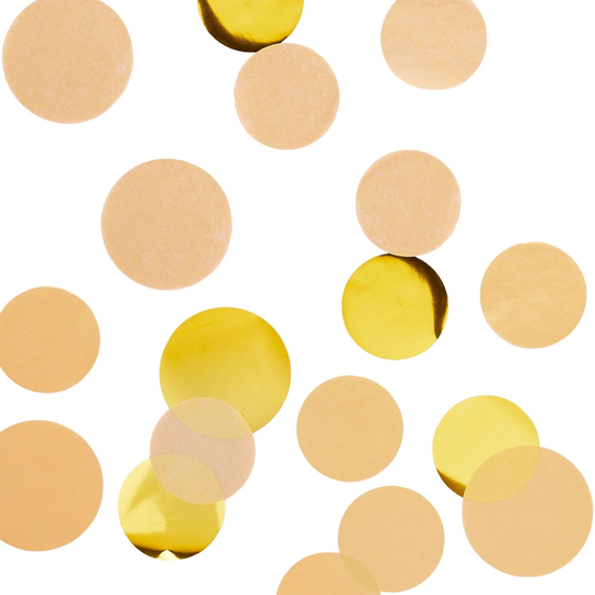 Bordskonfetti Stora Runda Guld Metallic