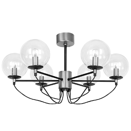 Perla 6 Glas/silver/svart