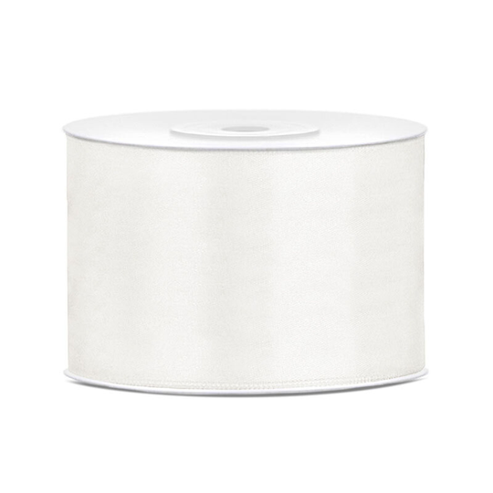 Satinband Vaniljvit - 50 mm x 25 m