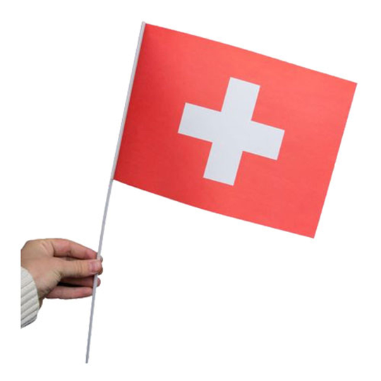 Pappersflagga Schweiz - 1-pack