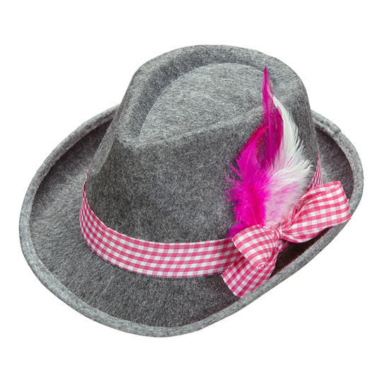 Oktoberfest Hatt med Fjädrar - One size