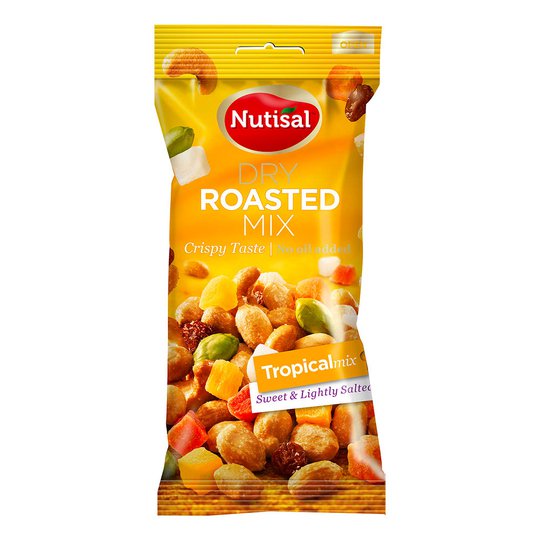 Nutisal Rostade Nötter Tropical Mix i Påse - 60 gram