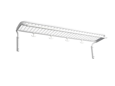 Classic L=1000 mm vit/vit hatthylla enkel omonterad