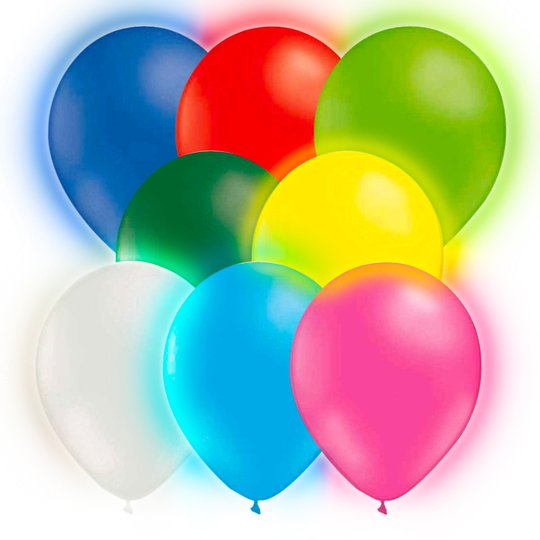 LED-Ballonger Flerfärgade - 5-pack