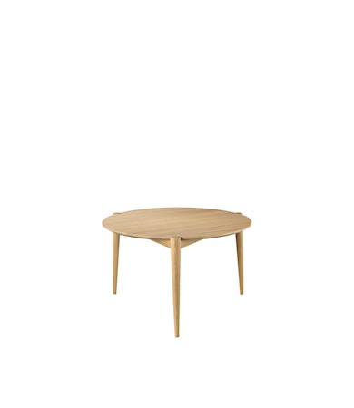 D102 Soffbord Ø70 cm Natur med vitpigment