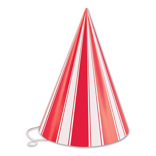 Konhattar Röd/Vit-Randiga - 8-pack