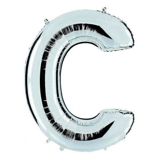 Bokstavsballong Silver - Bokstav C