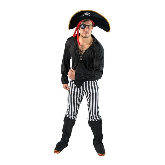 Svart Pirat Budget Maskeraddräkt - One size
