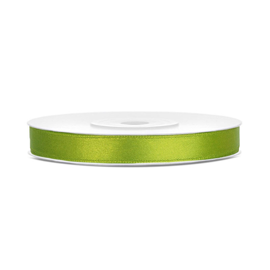 Satinband Limegrön - 6 mm x 25 m