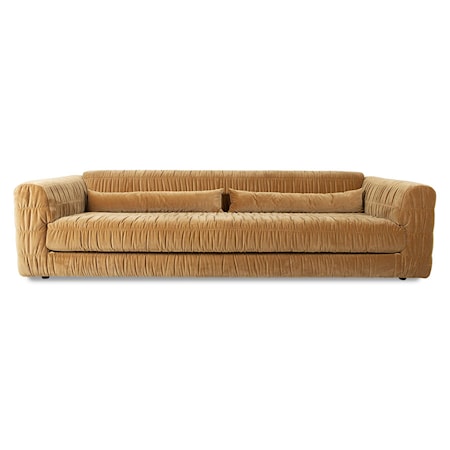 Club Couch velvet Mustard