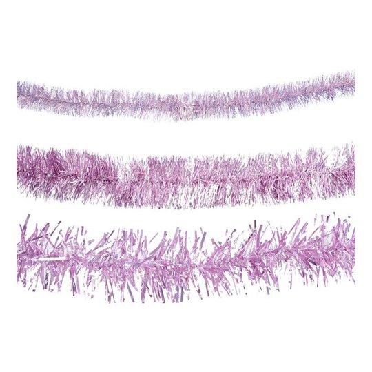 Glittergirlang Rosa - 5 x 200 cm