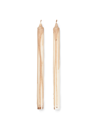 Dryp Candles Ljus Set om 2 Beige