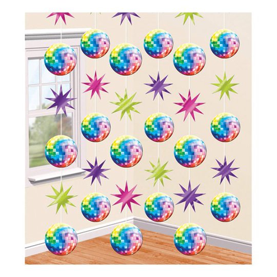 Disco Fever Hängande Dekoration - 6-pack