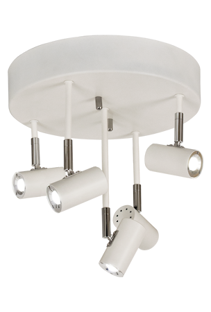 Gusto Takspot Rondell 5:A Vit/Krom IP20