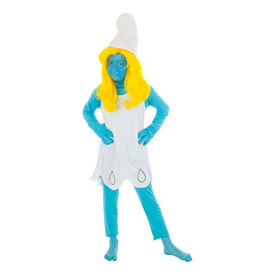 Smurfan Deluxe Barn Maskeraddräkt - X-Small