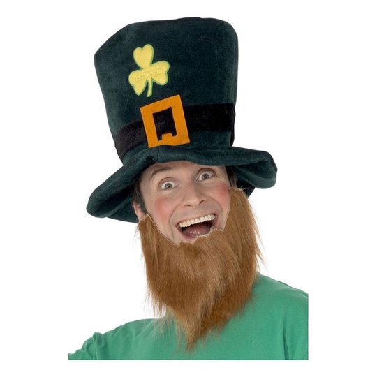 Leprechaun Hatt och Skägg - One size