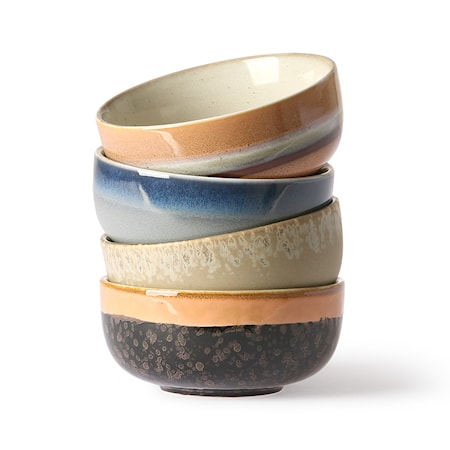 Ceramic 70's tapas Skåls 4 st