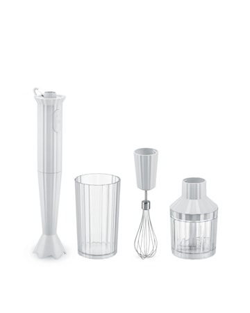 Plissé Stavmixer Set 500W Vit