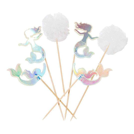 Tårtdekorationer We Love Mermaids - 12-pack