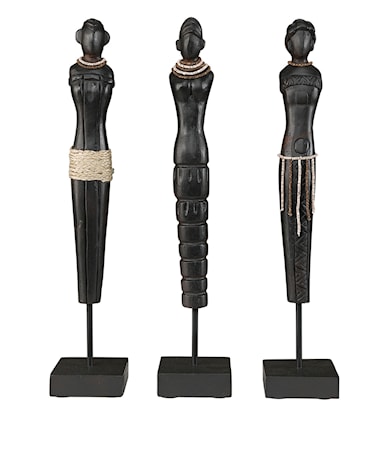 African ladies 3 stk. Distressed black