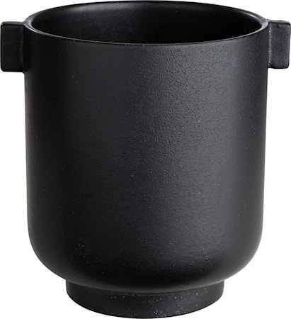 Kruka med öra Svart 18 cm