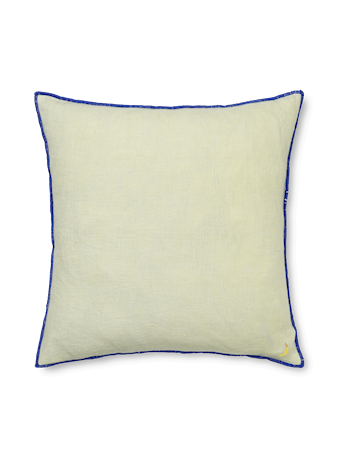 Contrast Linen Kudde Mint